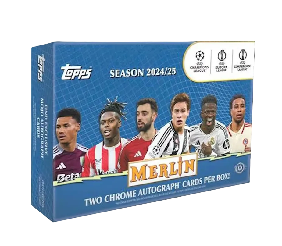 2024/25 Topps Chrome Merlin UEFA Club Competitions Soccer Breaker Delight Box
