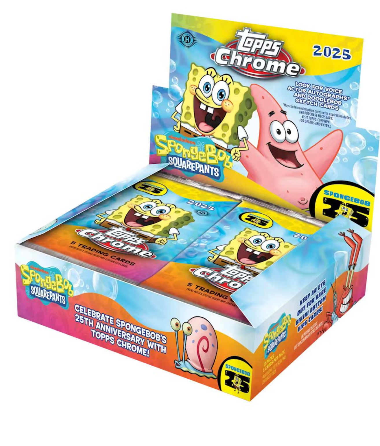 2025 Topps SpongeBob Chrome 25th Anniversary Hobby Box