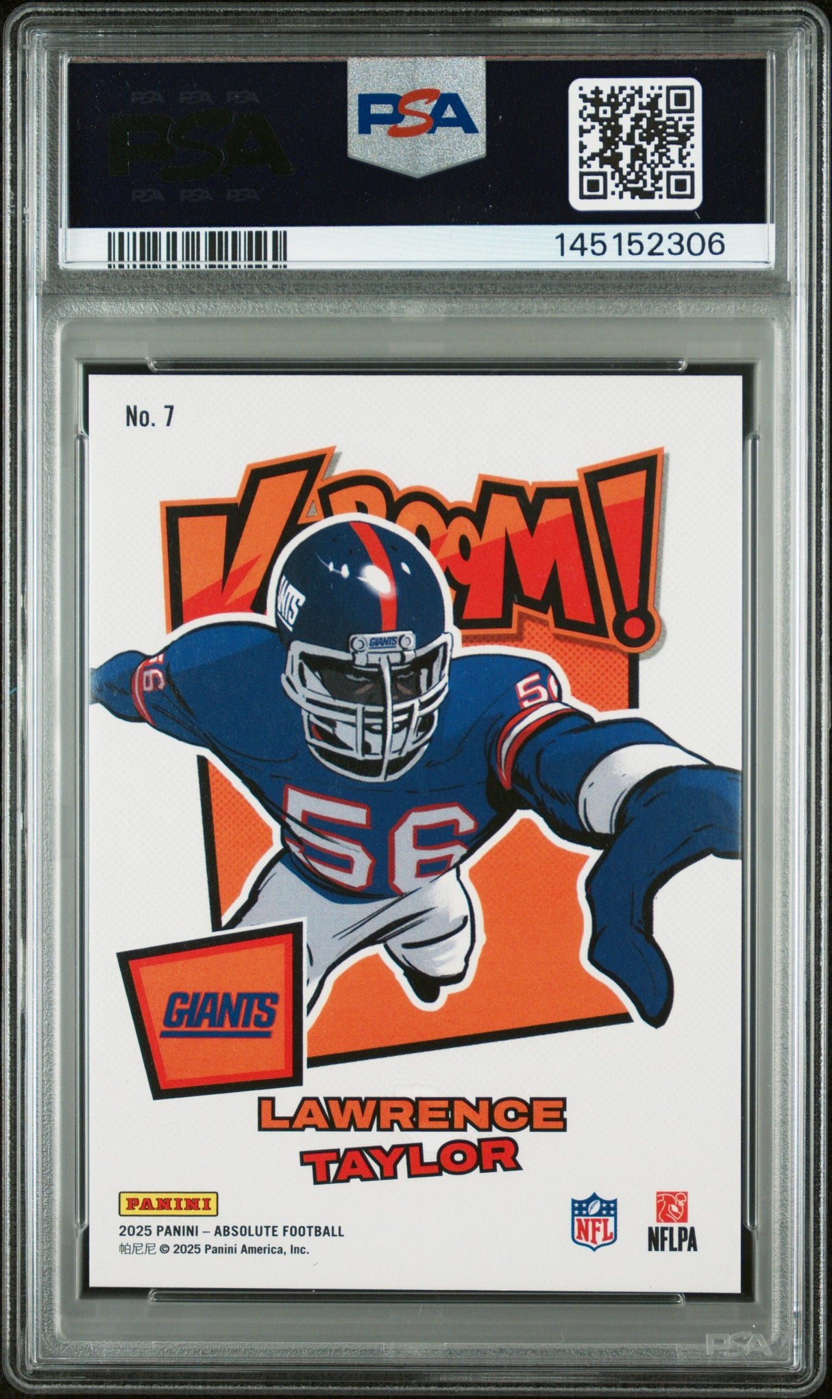 2025 PANINI ABSOLUTE KABOOM! HORIZONTAL #7 LAWRENCE TAYLOR PSA 10 GEM MINT