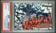 A PSA-graded football trading card of Lawrence Taylor, featuring a dynamic action illustration on a Kaboom! Horizontal background. The card is encapsulated in a clear PSA holder with a red and white grading label at the top.