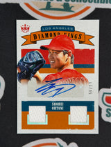 2018 Panini Diamond Kings Shohei Ohtani RC Retro 1982 Dual Jersey Auto Autograph Rookie /99