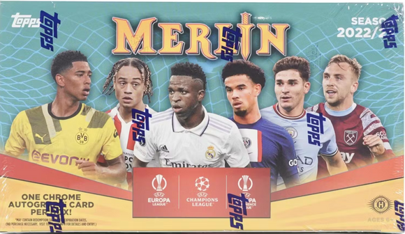 2022-23 Topps UEFA Club Competitions Merlin Chrome Soccer Hobby Box