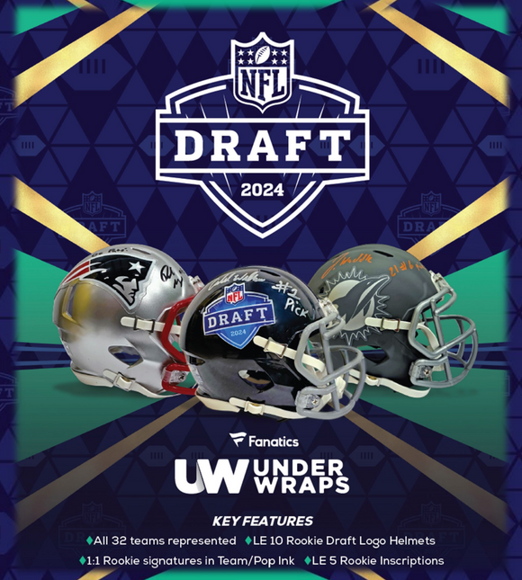 2024 Under Wraps NFL Draft Mini Helmet Hobby Box