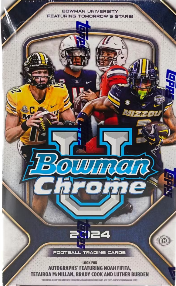 2024 Bowman University Chrome Football Hobby Box Jaspys