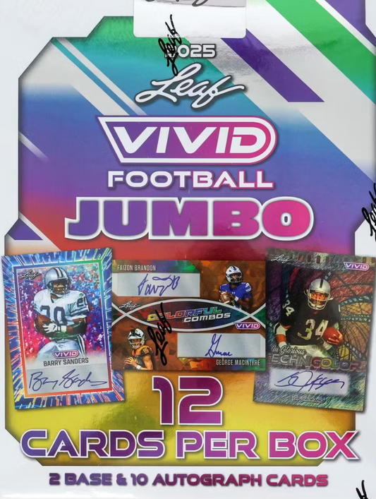 2025 Leaf Vivid Football Hobby Jumbo Box