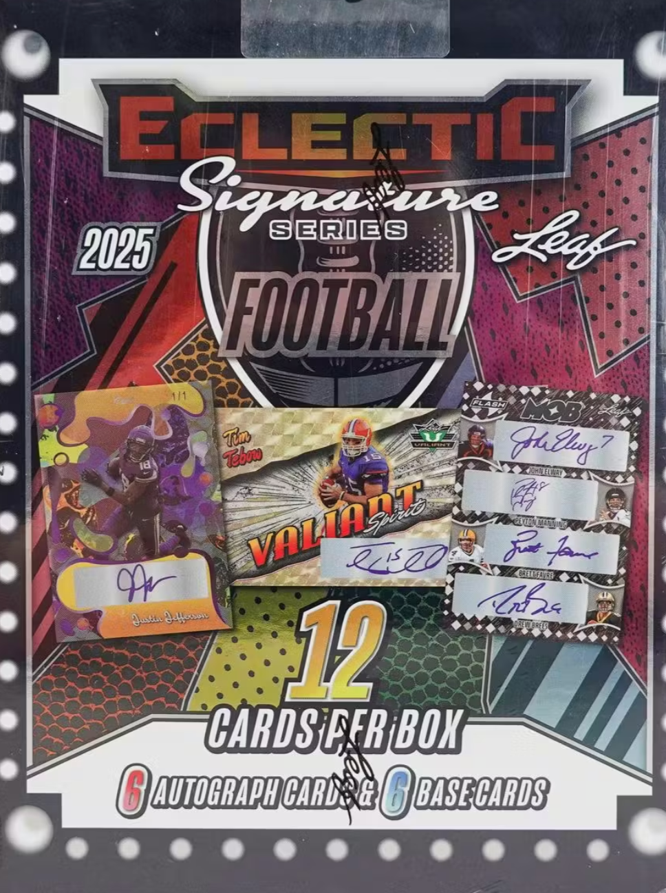 *6 AUTOS* HOBBY EDITION* 2025 Leaf Eclectic Signature Series Football Hobby Box