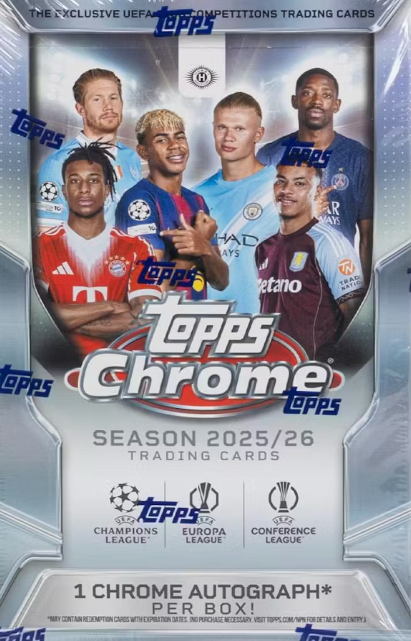 2025/26 Topps Chrome UEFA Club Competitions Soccer Hobby Box
