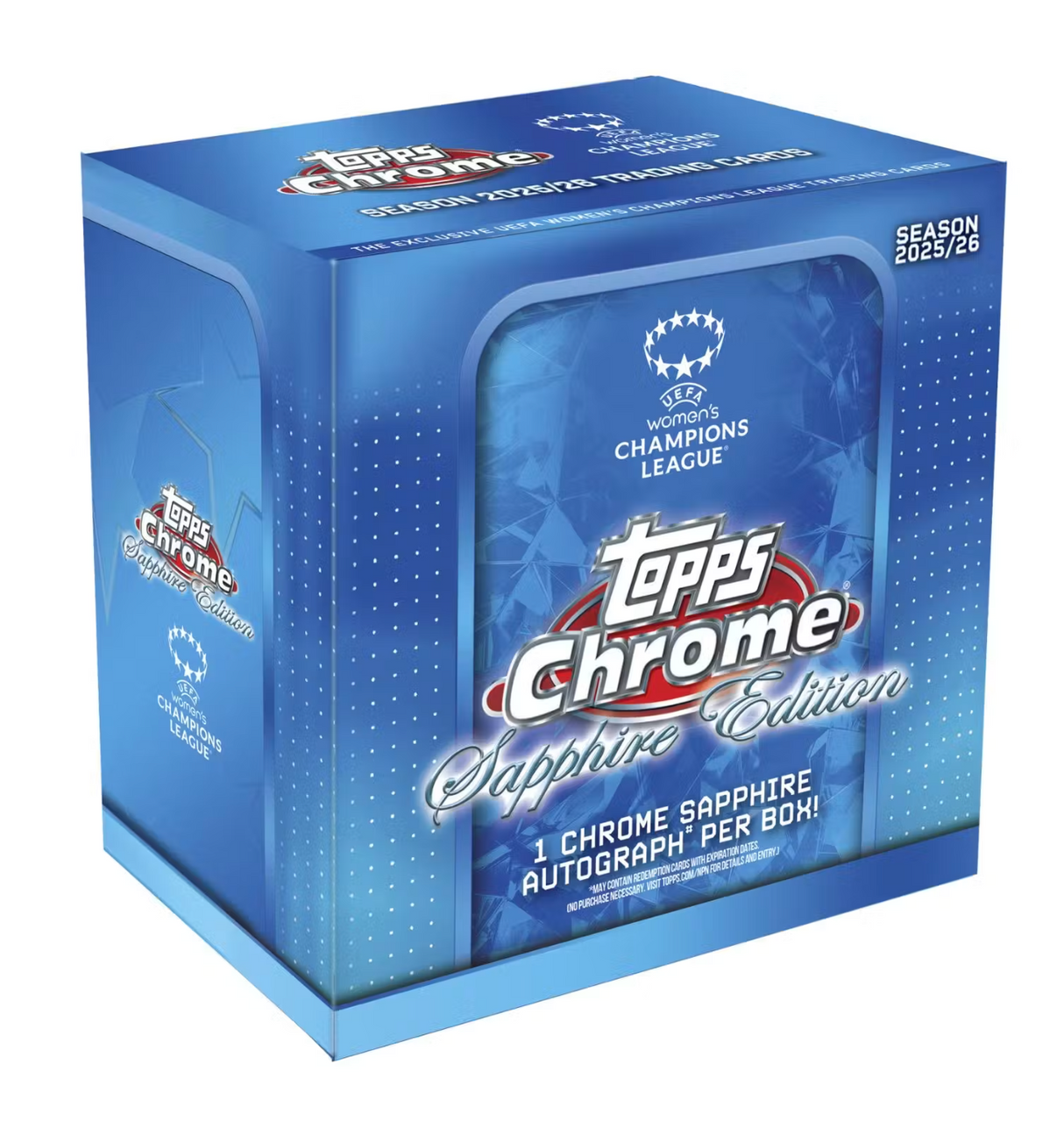 2025/26 Topps Chrome Women's UEFA Champions League Soccer Sapphire Edition Box