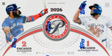 Topps 2026 Baseball Cards Pristine box art packaging featuring two Toronto Blue Jays baseball players, one in a blue jersey and one in a white jersey, with the Topps logo and '2026' centered on a white background.