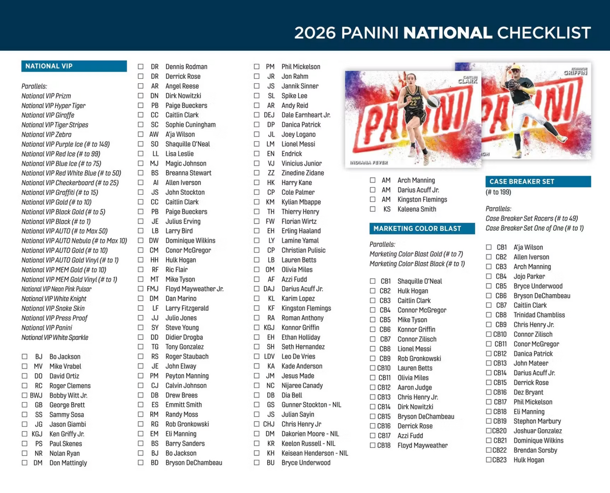 2026 Panini National Sports Collectors Convention Exclusive Silver Pack