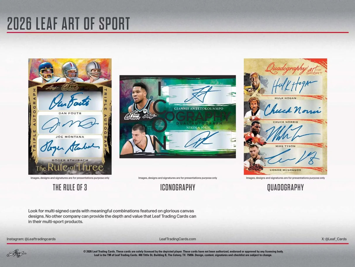 2026 Leaf Art of Sport Hobby Box