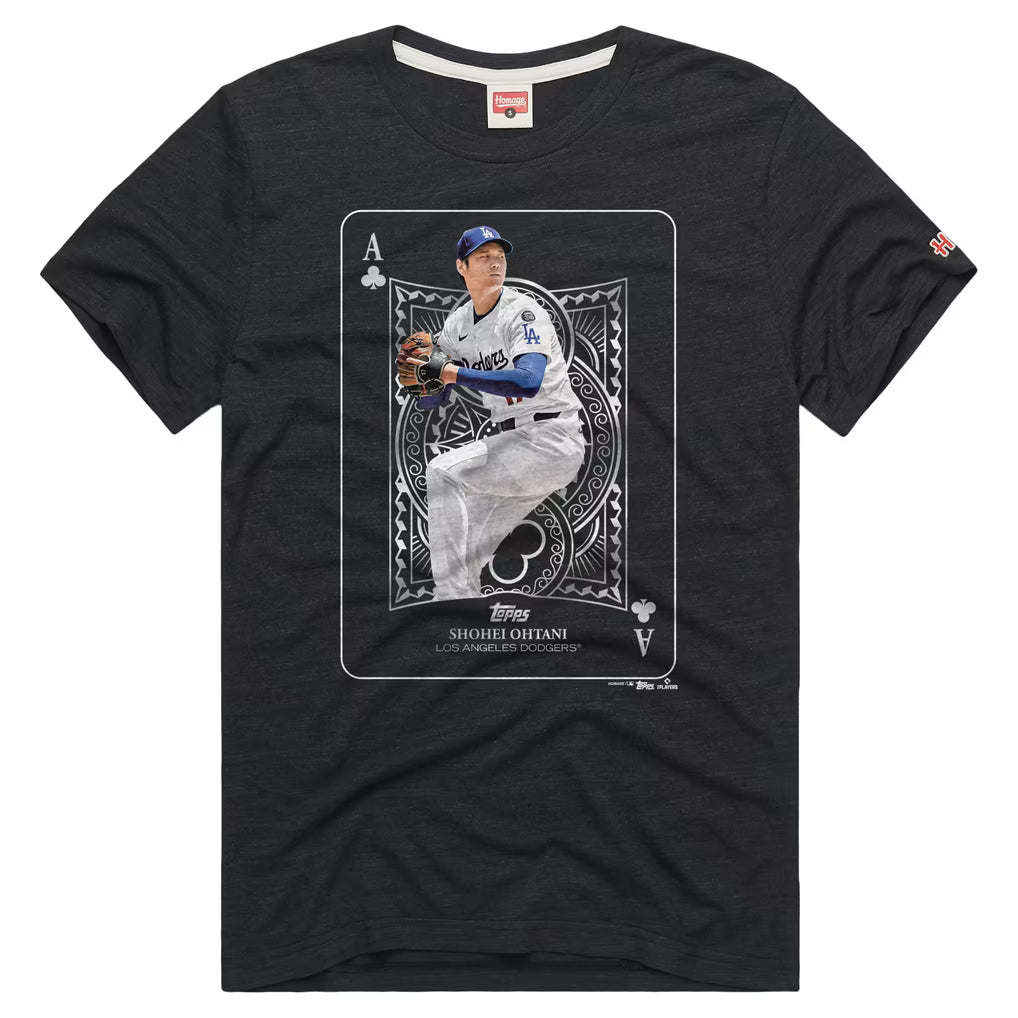 Los Angeles Dodgers Shohei Ohtani Homage Charcoal All Aces Graphic Tee