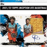 2021/22 Topps Inception Overtime Elite Basketball Hobby Box Jaspys